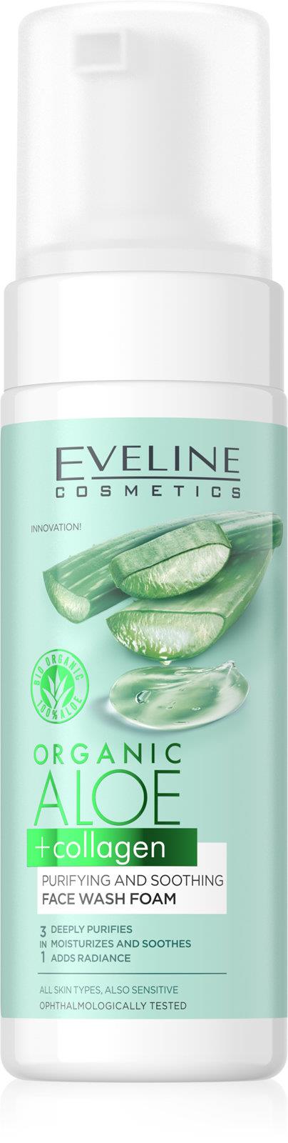 Eveline Organic Aloe + Collagen Purifying Soothing Face Wash Foam 150m   Pewex Pharmacy