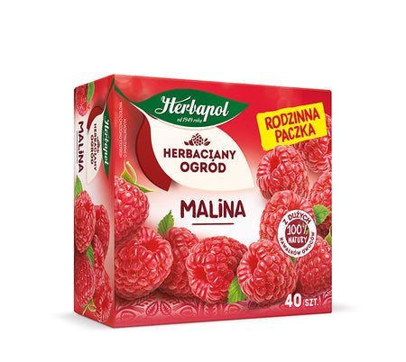 Herbapol Tea Garden Raspberry Fruit Tea  Family Pack 40 bags