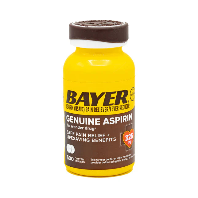 Bayer Aspirin (NSAID) Pain Reliever/Fever Reducer 325mg 500 coated tablets