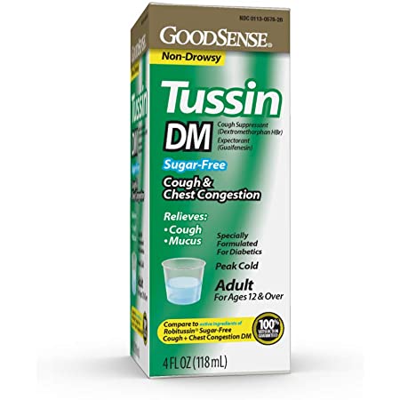 GoodSenseTussin DM Sugar-Free Cough & Chest Congestion Adult Syrup 4fl oz