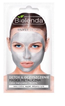 Bielenda Siver Detox Detoxifying Metallic Mask Mixed and Oily Skin 8g