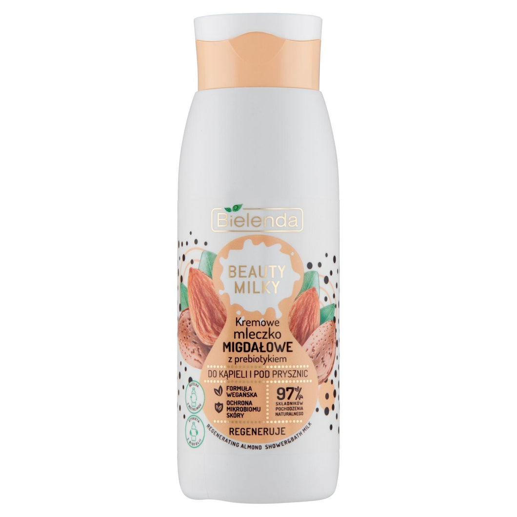 Bielenda Beauty Milky Almond Milk With Probiotics Regenerating Shower Milk 400ml