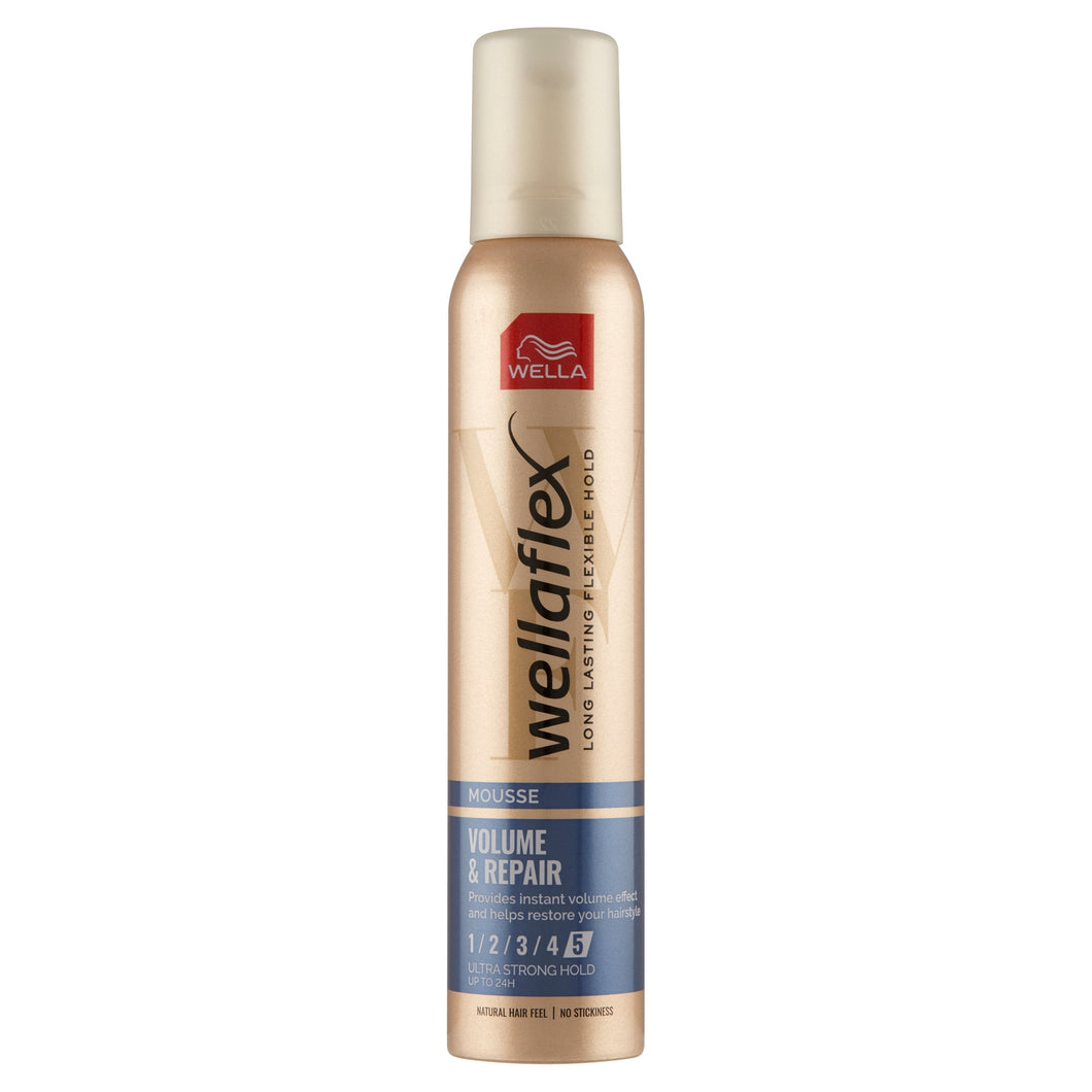 Wella Wellaflex Volume & Repair Mousse 5 Ultra Strong Hold 200ml