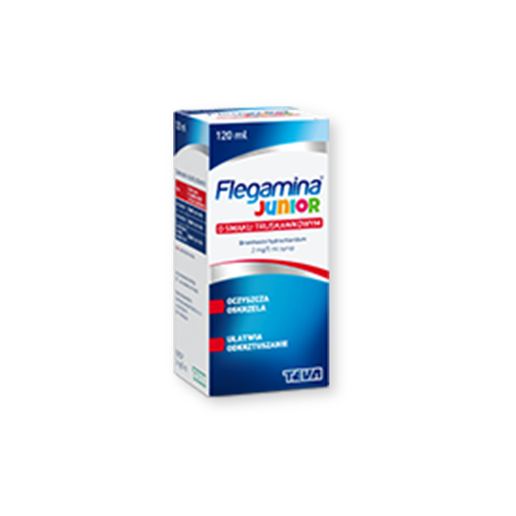 Teva Flegamina (Phlegamine) Classic Junior Strawberry Flavored 120ml