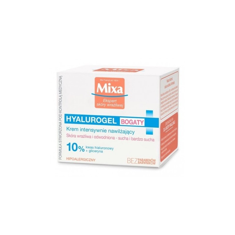 Mixa Hyalurogel Rich Cream Intensively Moisturizing Face Cream 50ml