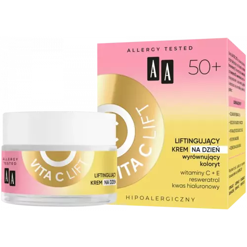AA Vita C Lift 50+ Lifting Day Cream with Vitamin C+E Resveratrol Hyaluronic Acid 50ml