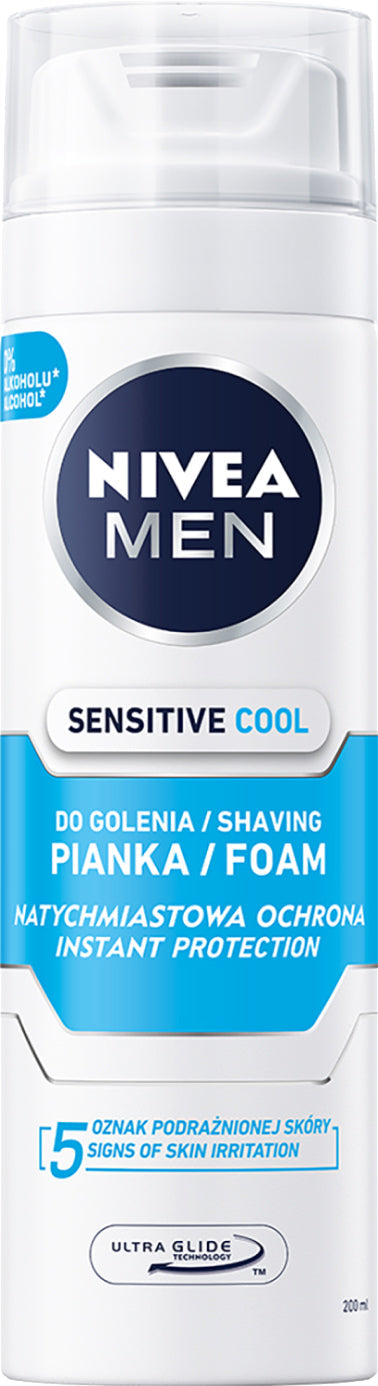 Nivea Men Sensitive Cool Instant Protection Shaving Foam 200ml