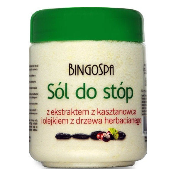 BINGOSPA Foot Care Salt with Horse Chestnut Extract and Tea Tree Oil 550g