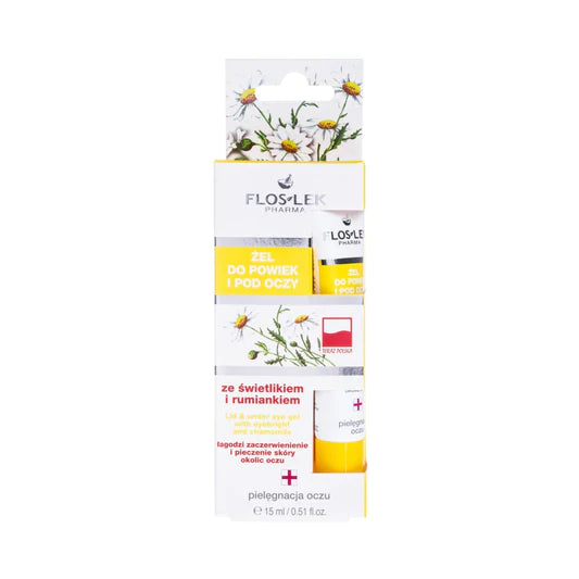 Flos-Lek Lid and Under Eye Gel with Eyebright and Chamomile Sensitive Skin 15ml