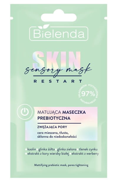 Bielenda Skin Restart Sensory Mattifying  Pore Shrinking Prebiotic Face Mask 8g