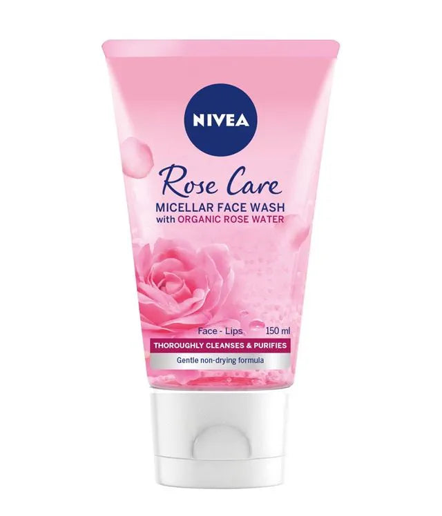 Nivea Rose Touch Micellar Face Wash Gel With Organic Rose Water All Skin Types 150ml