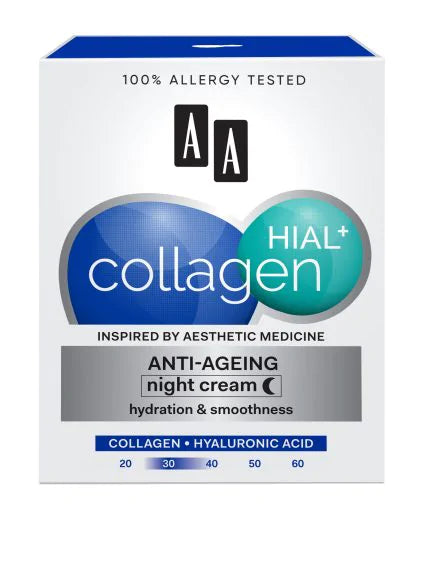 AA Collagen Hial+ 30+ Anti-Aging Night Cream with Collagen and Hyaluronic Acid 50ml