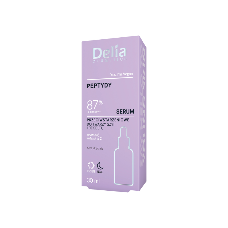 Delia Anti-Aging Face, Neck and Neckline Serum with Peptides Day/Night 30ml