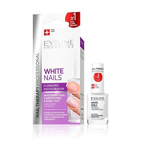 Eveline White Nails Whitening Nail Conditioner & Base Coat with Lemon Extract + UV Filters 12ml