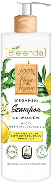 Bielenda 100% Pure Vegan Vegan Shampoo for Oily Hair 400g