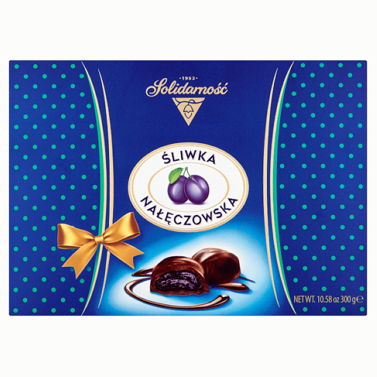 Solidarnosc Milk Chocolate Covered Candied Plums 300g