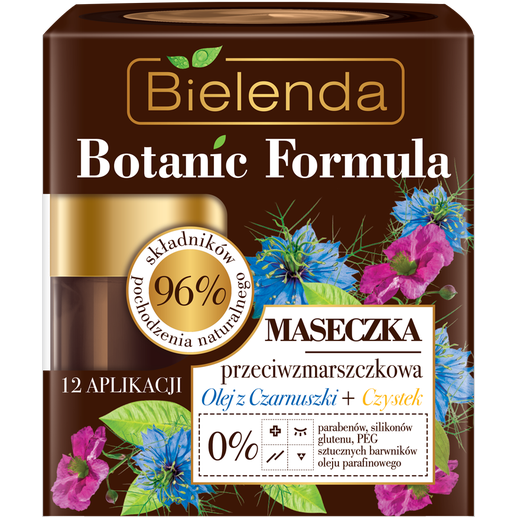 Bielenda Botanic Formula Olej z Czarnuszki + Czystek Maseczka Przeciw Zmarszczkowa 50ml