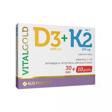 D3 +K2 VITAL GOLD 30 tablets + 10 gratis