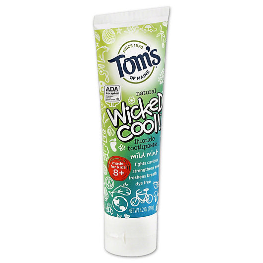 Tom's of Maine Natural Wicked Cool Fluoride Toothpaste Mild Mint 5.1oz