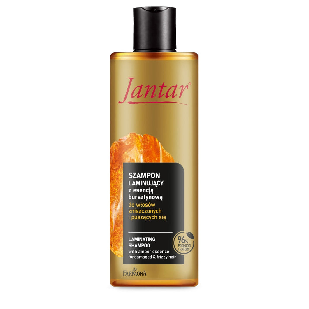 JANTAR Laminating shampoo for damaged and frizzy hair with amber essence, proteins and ceramides 300 ml
