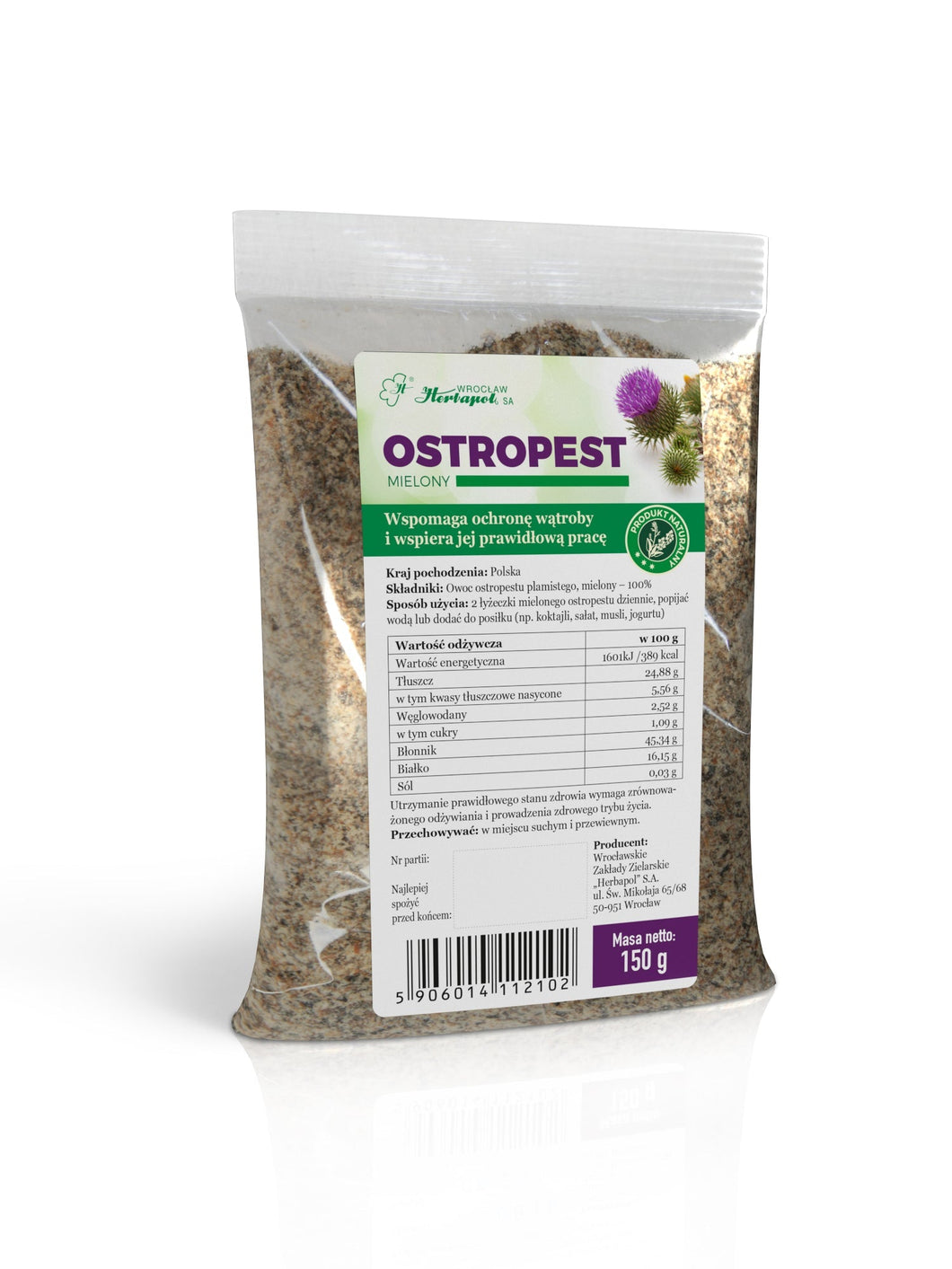 Herbapol Ground Milk Thistle 150g