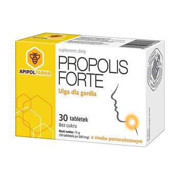 Propolis Forte o smaku pomaranczowym, tabletki do ssania, 30 szt. Farmina