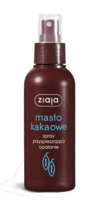 ZIAJA Cocoa Butter Spray Accelerating Tanning 100ml use before sun exposure or a visit to a tanning salon to accelerate the tanning process.