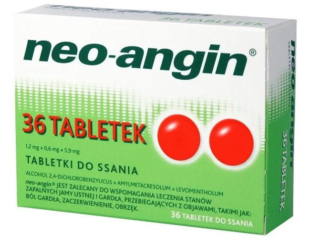 Neo-Angin, tablets for use in inflammation of the oral cavity and sore throat, 36 pcs.