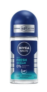 NIVEA DEO ROLL ON FRESH OCEAN  0% ACH men 50ml