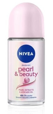 NIVEA Pearl and Beauty 50ml Deo Roll On With Pearl Extracts & Avocado Oil 50ml