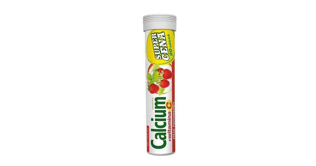 Calcium + Vitamin C 20 tablets Wild Strawberry