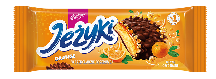 Jutrzenka Jezyki Orange Cookies In Dark Chocolate (Jezyki Pomaranczowe) 140g