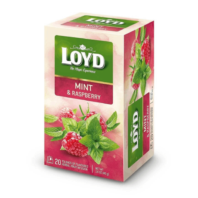 LOYD Mint & Raspberry Herbal Fruit Infusion 20 tea bags