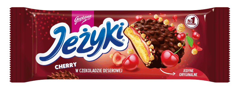 Jutrzenka Jezyki Dark Cherry Cookies ( Wisniowe W Ciemnej Czekoladzie) 140g