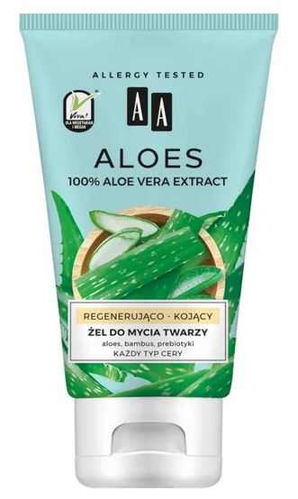 AA 100% Aloe Vera Extract Soothing Moisturizing Face Washing Foam 150ml