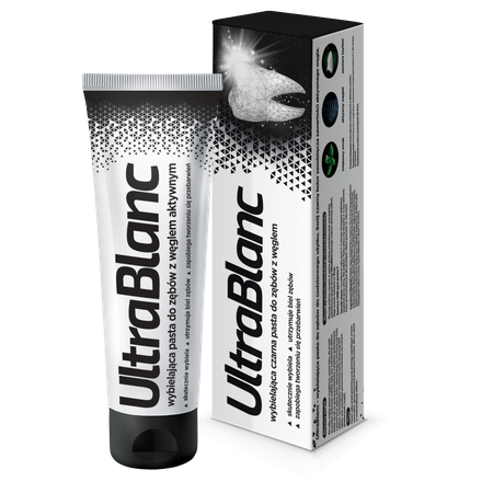 UltraBlanc Whitening Black Toothpaste with Activated Carbon for Daily Use 75ml