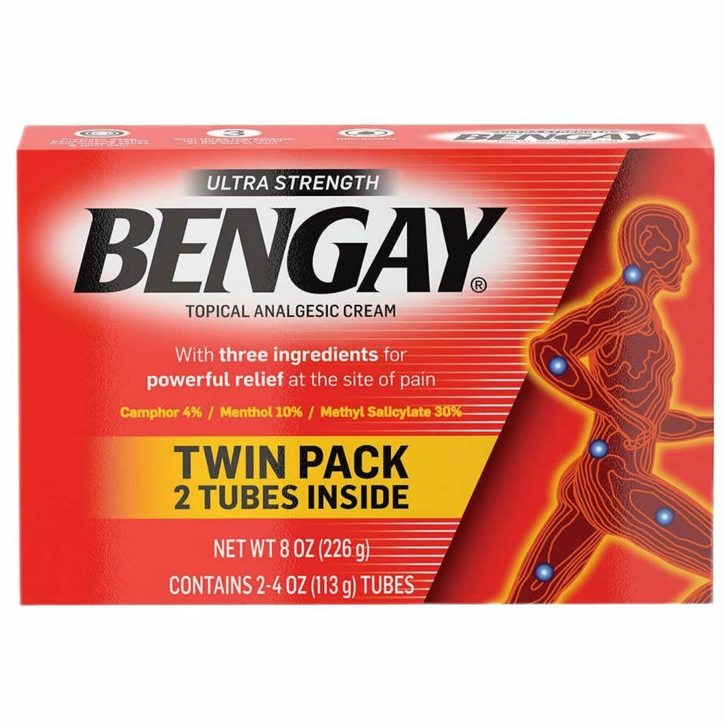 Bengay Ultra Strength Topical Analgesic Cream Twin Pack 2x4oz