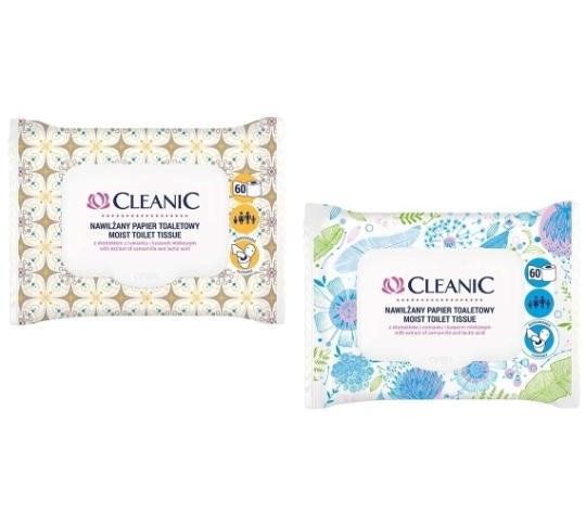 Cleanic Moist Toilet Tissue with Chamomile Extract and Lactic Acid 60ct