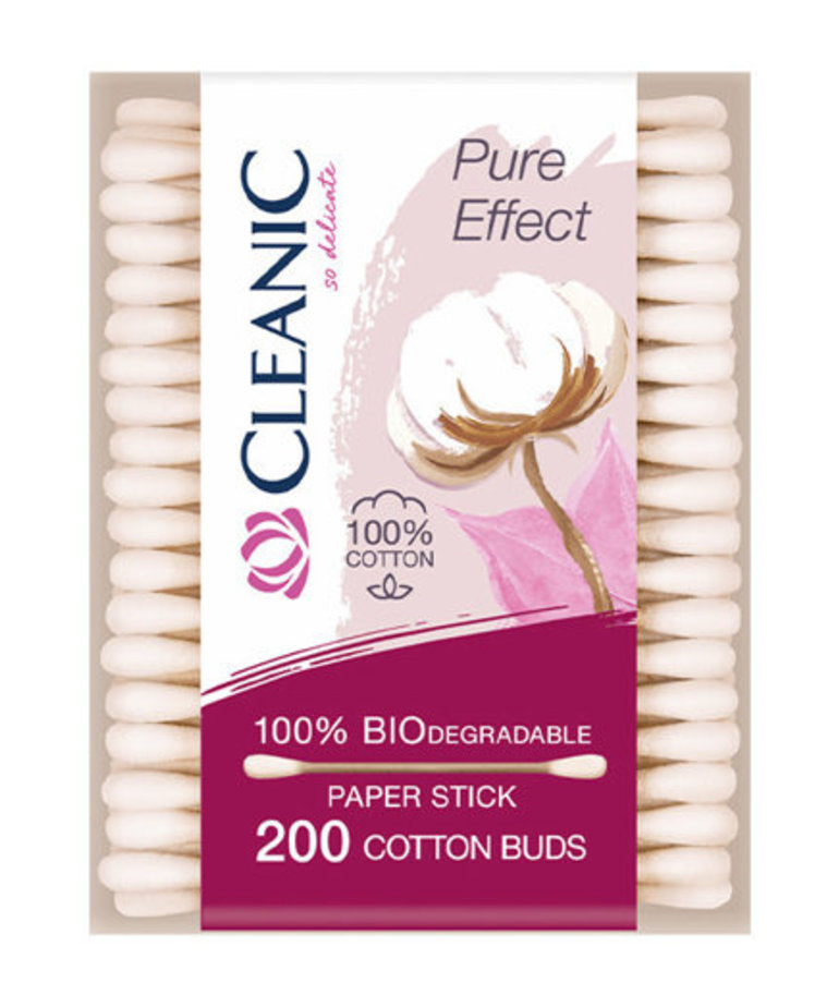 Cleanic Silk Effect 100% Cotton 100% bio-degradable Q-Tips 200 count