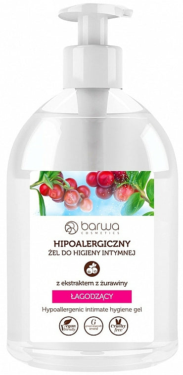 Barwa Hypoallergenic Soothing Intimate Gel with Cranberry 500ml