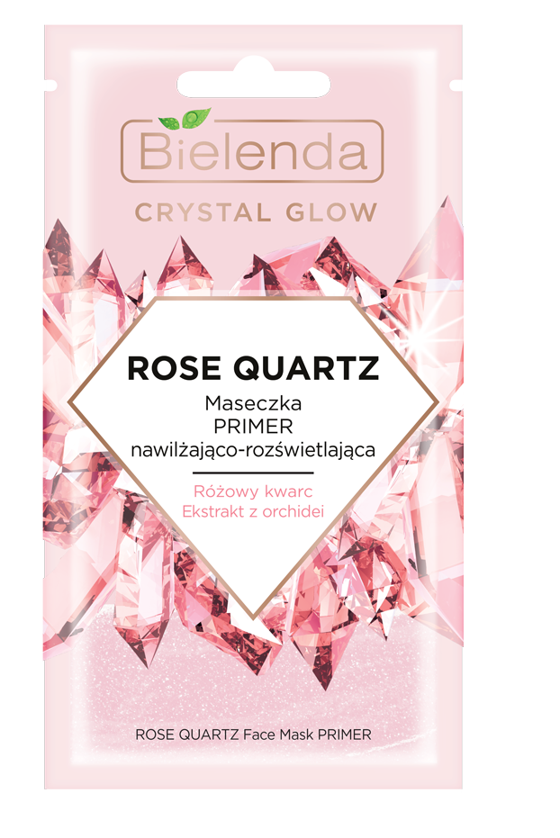 Bielenda Crystal Glow Rose Quartz Moisturizing and Brightening Face Mask-Primer 8g