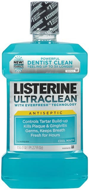 Listerine Ultraclean Tartar Control Antiseptic Mouthwash Cool Mint