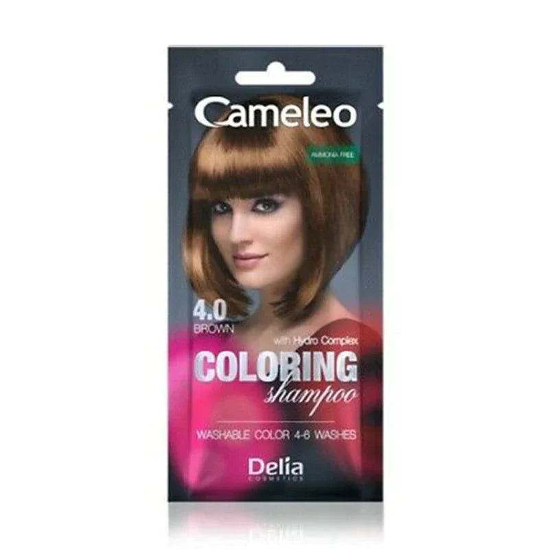 Delia Cameleo Coloring Shampoo Ammonia Free 4.0 Brown  40ml
