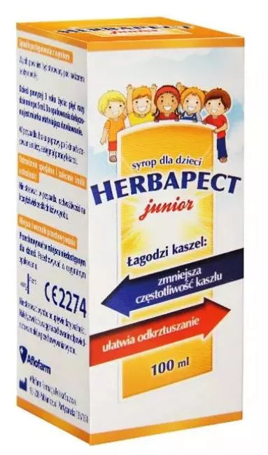 Herbapect Junior Cough Syrup Raspberry Flavor 120g