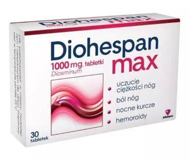 Diohespan Max 1000mg Diosminum 30 tablets