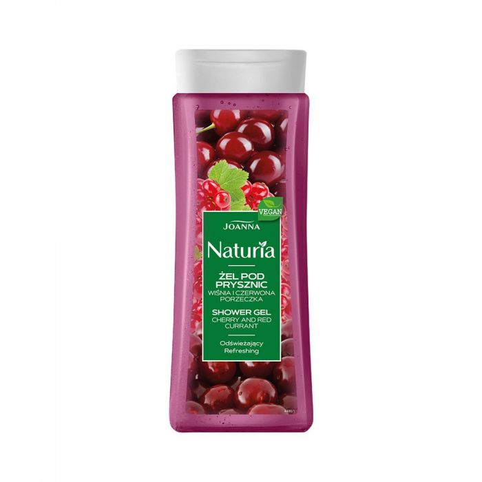 Joanna Naturia Vegan  Refreshing Shower Gel Cherry and Red Currant 300ml