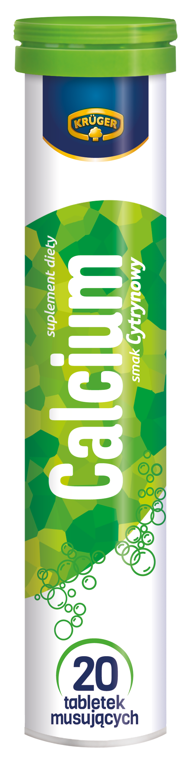 Krüger Dietary supplement Calcium lemon flavor 84 g (20 pieces),maintain healthy bones and teeth and helps in the proper functioning of muscles.