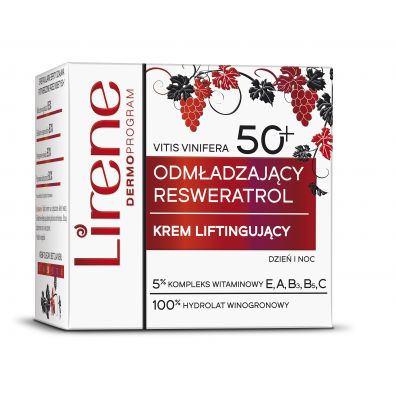 Lirene Resveratrol 50+ Lifting Anti-Wrinkle Day/Night Face Cream 50ml