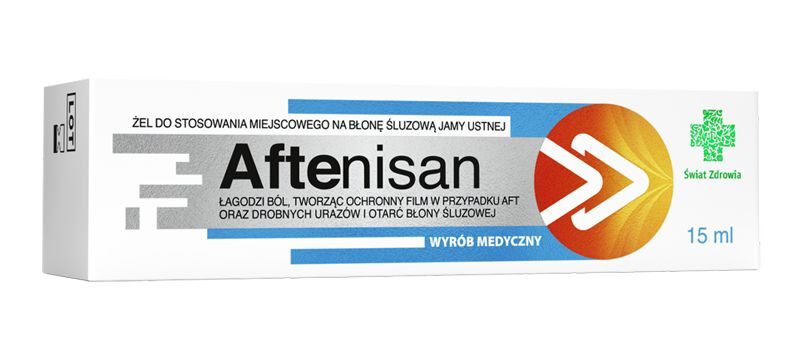 Aftenisan gel 15 ml SWIAT ZDROWIA a coating gel that relieves pain and creates a protective film in the case of canker sores
