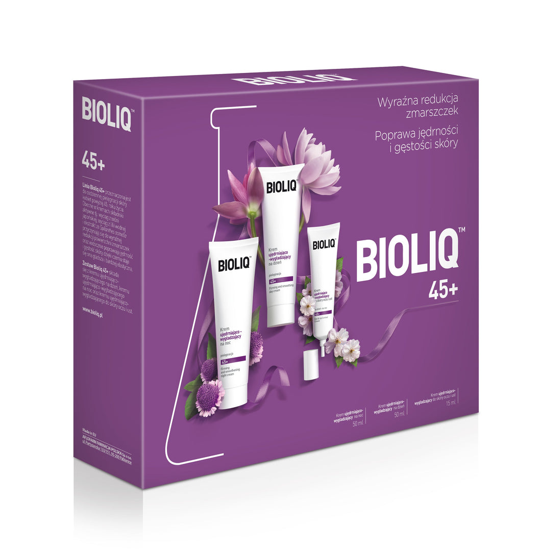BIOLIQ SET 45+ Firming Day Cream 50ml Firming Night Cream 50ml Under Eye and Around Mouth Cream 15ml